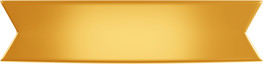 Golden Ribbon Banner 3d